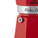 Bialetti Espressokocher Moka Express Color Rot für 3 Tassen