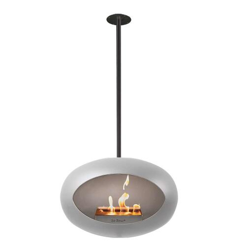 Le Feu Bioethanolkamin Sky Nickel/ Black Pole 140 cm