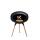 Le Feu Bioethanolkamin Ground Low Black/Black Bowl/Soaptreated Oak Legs 45 cm