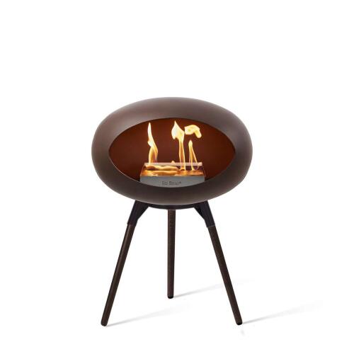 Le Feu Bioethanolkamin Ground Low Mocca/Black Bowl/ Black Oak Legs 45 cm