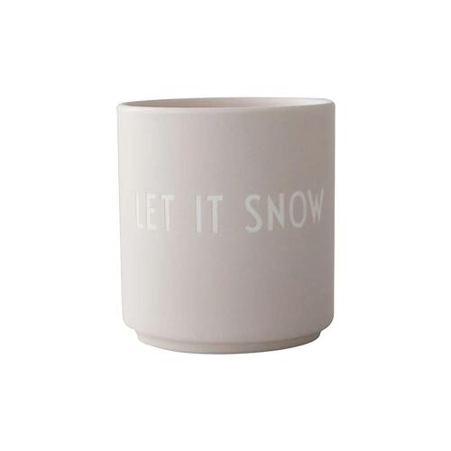 Design Letters Favourite Cup Let it Snow Hellgrau