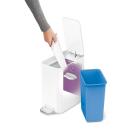 Simplehuman Schmaler Treteimer 5 l Weiß