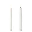 Uyuni Echtwachs-LED-Stabkerze Nordic White Smooth 20,5 cm...