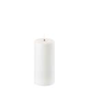 Uyuni Echtwachs-LED-Stumpenkerze Nordic White Smooth 15,2 cm