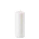 Uyuni Echtwachs-LED-Stumpenkerze Nordic White Smooth 20,3 cm