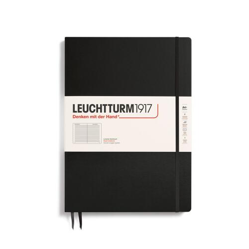 Leuchtturm1917 Notizbuch Master Slim A4+ Hardcover Schwarz Liniert