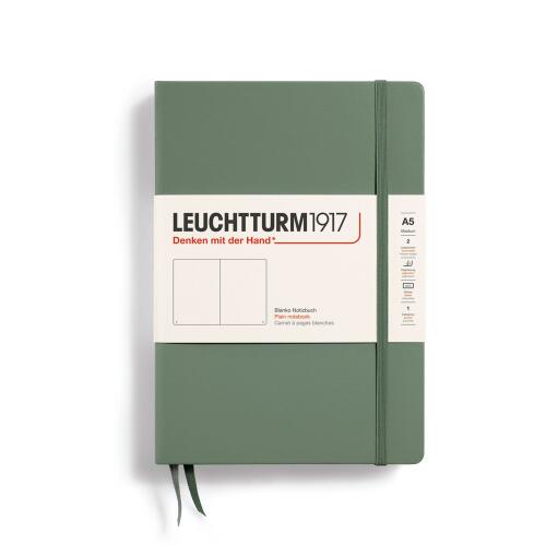 Leuchtturm1917 Notizbuch Medium A5 Hardcover Olive Blanko