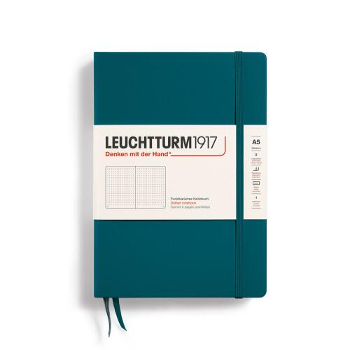 Leuchtturm1917 Notizbuch Medium A5 Hardcover Pacific Green Dotted