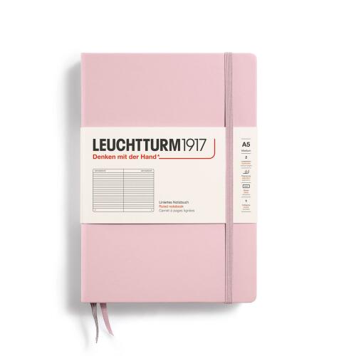 Leuchtturm1917 Notizbuch Medium A5 Hardcover Puder Liniert