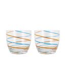 Villa Collection Styles Wasserglas Blau/Amber 200 ml 2er Set