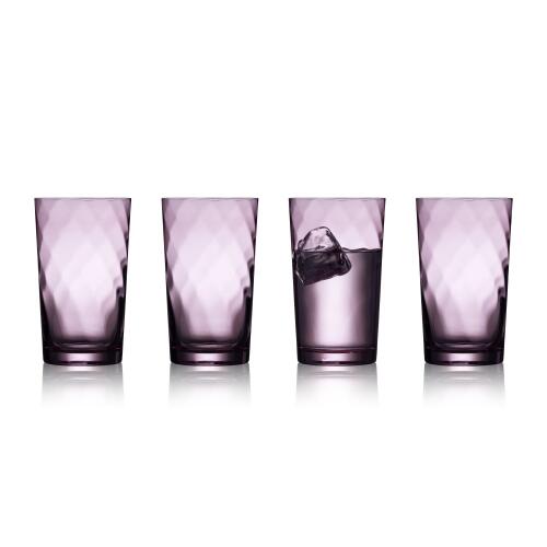 Lyngby Glas Vienna Highballglas Purple 4er Set