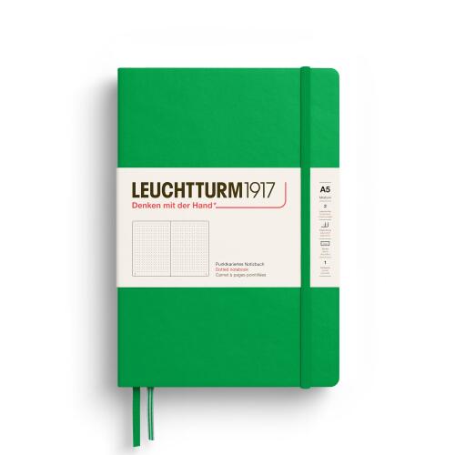 Leuchtturm1917 Notizbuch Medium A5 Hardcover Spring Leaf Dotted