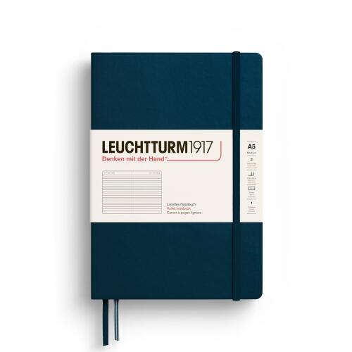 Leuchtturm1917 Notizbuch Medium A5 Hardcover Deep Sea Liniert