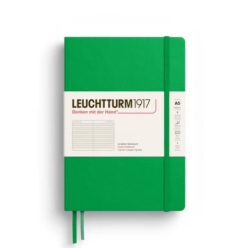 Leuchtturm1917 Notizbuch Medium A5 Hardcover Spring Leaf Liniert