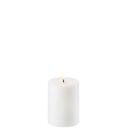 Uyuni Echtwachs-LED-Stumpenkerze Nordic White Smooth 10,1...