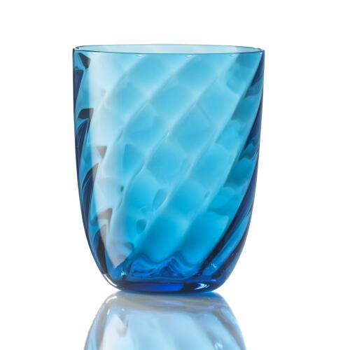 NasonMoretti Idra Wasserglas Aquamarin Ottico Torse