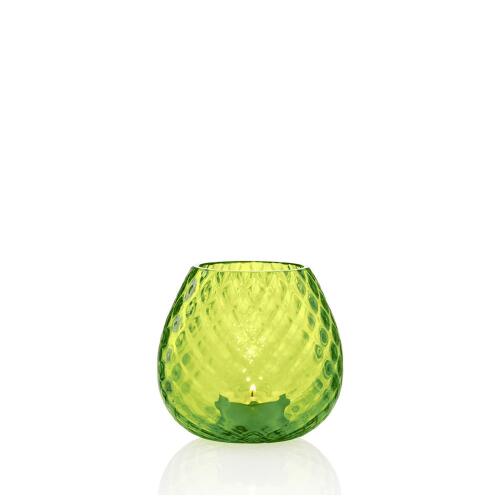 NasonMoretti Windlicht Macramé 9 cm Limongrün