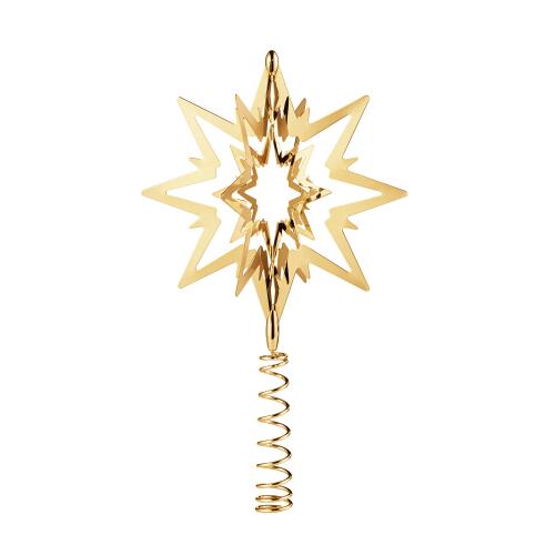 Georg Jensen Weihnachtsbaumspitze Stern Klein Goldauflage