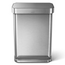 Simplehuman Rechteckiger Treteimer 55 l Edelstahl