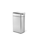 Simplehuman Schmaler Touch-Bar-Abfalleimer 40 l Edelstahl