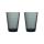 Iittala Aalto Glas Dunkelgrau 2er Set 330 ml