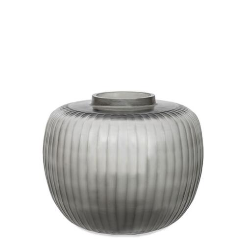 Guaxs Vase Pinara Round Clear Darkgrey