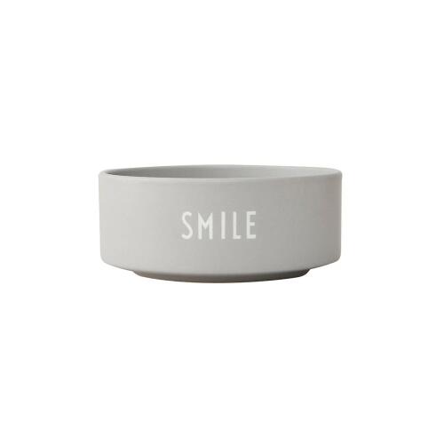 Design Letters Snack Bowl Smile Hellgrau