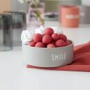 Design Letters Snack Bowl Smile Hellgrau